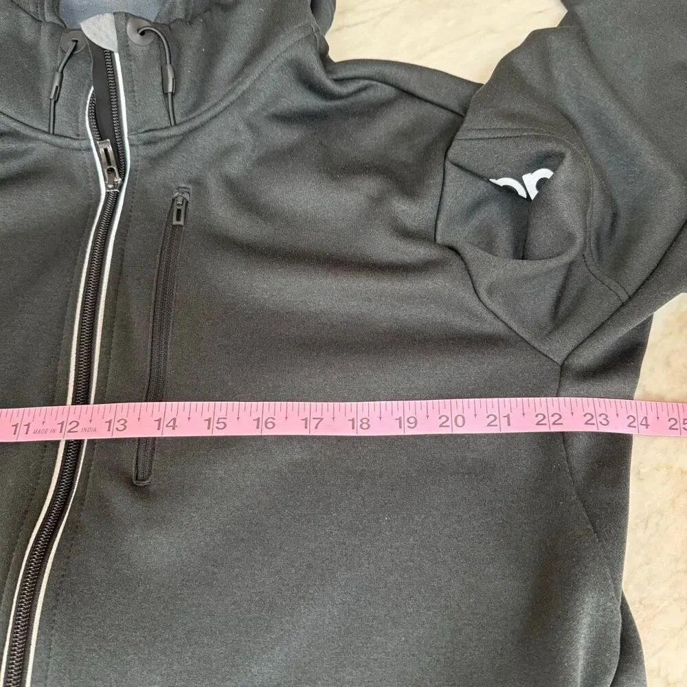 Adidas men’s charcoal grey full zip hooded sweatshirt size XL